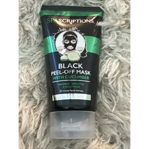 SpaScriptions Black Peel Off Mask Cucumber Green Tea Charcoal 5oz Facial